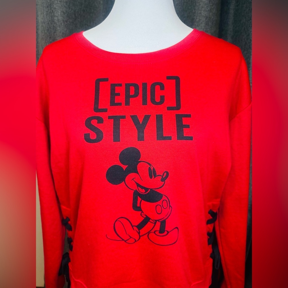 Disney women’s Red Mickey Mouse Sweatshirt - Picture 2 of 11